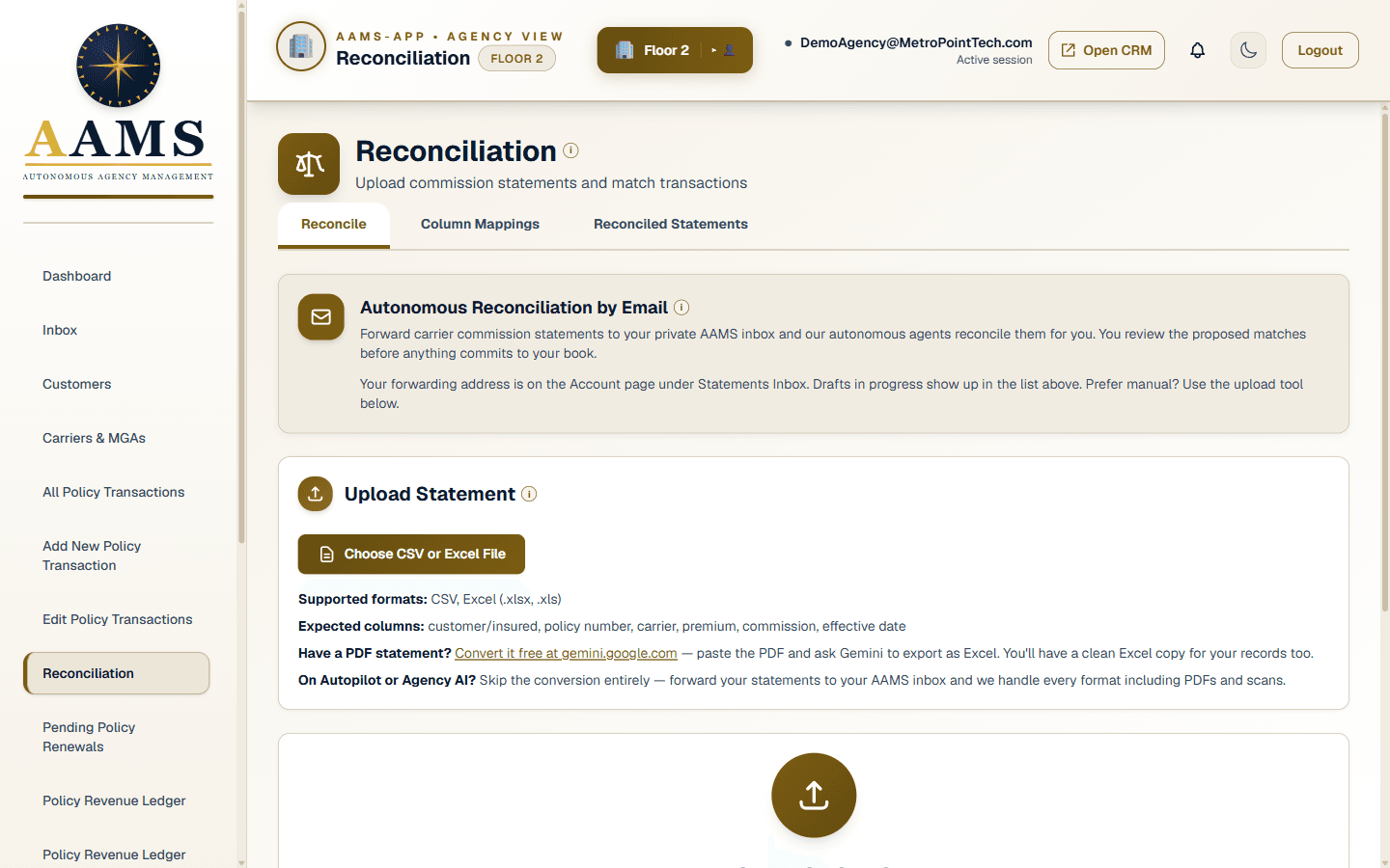 Agency reconciliation